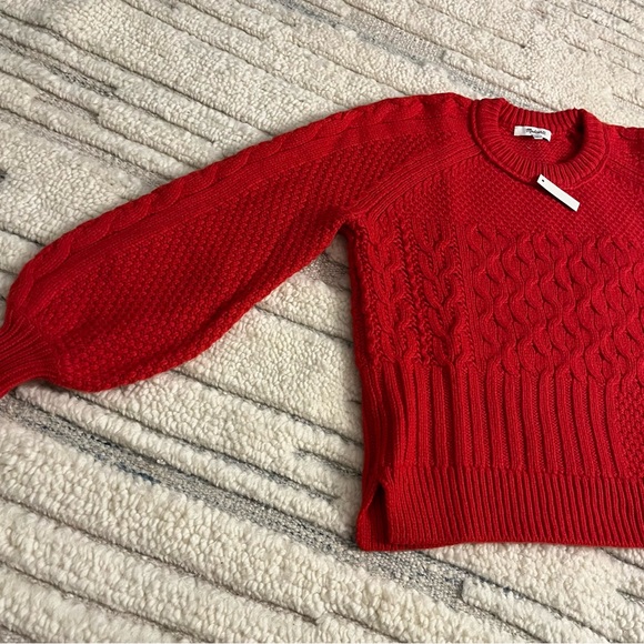 NWT Madewell Cable-knit Sweater - Picture 4 of 7